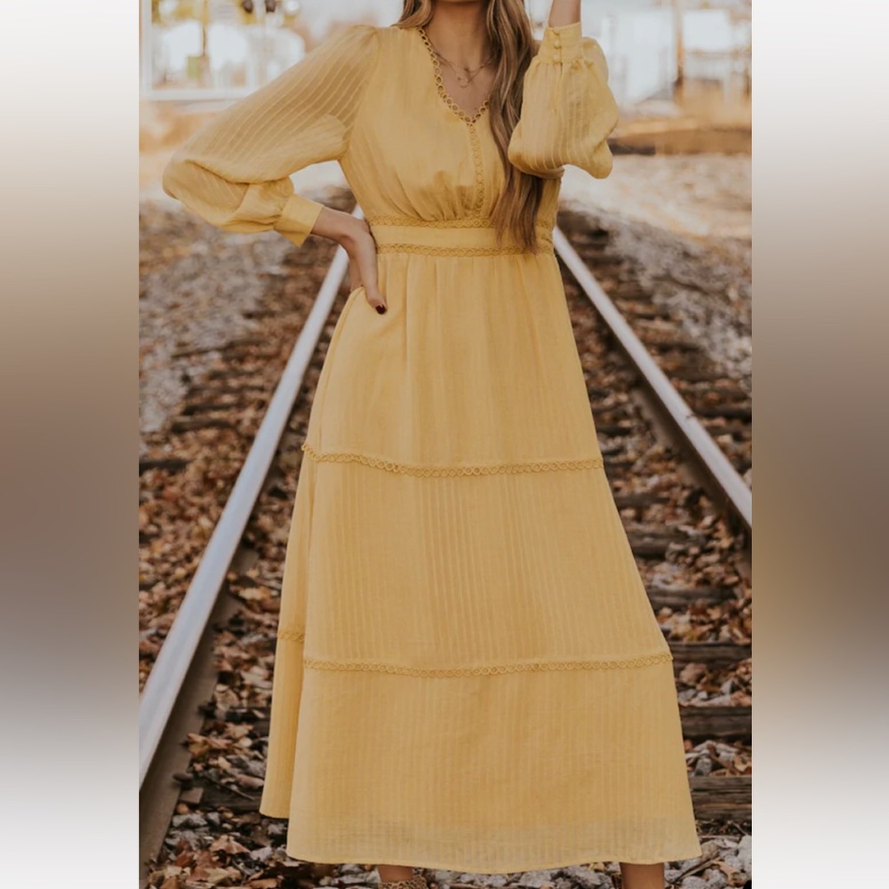 Roolee Yellow Maxi Dress